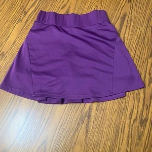 Purple Mini Skater Skirt for Athletic Wear